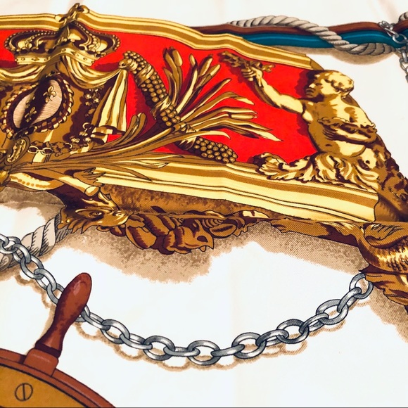 Authentic Vintage Hermes Silk Scarf - 90cm - Musee with Original Hermes Envelop - Picture 6 of 15